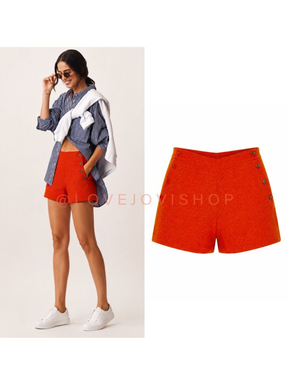 Coastal | Banana Replublic Deep Orange Woven Tweed Tailored Sailor Shorts NWT 16